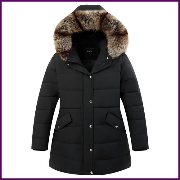Plus Size Down Parka CoatWindproof Waterproof Winter Jacket